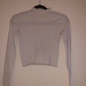 White Turtleneck Crop Top